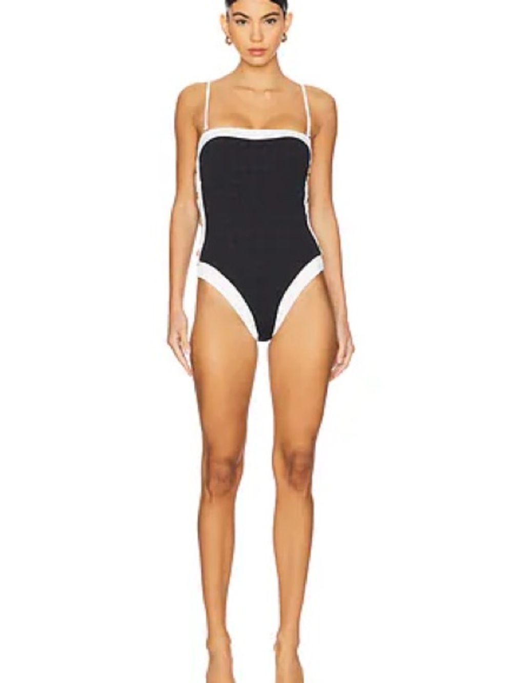 House of Harlow 1960 Black & White One Piece Swimsuit NWT Size L